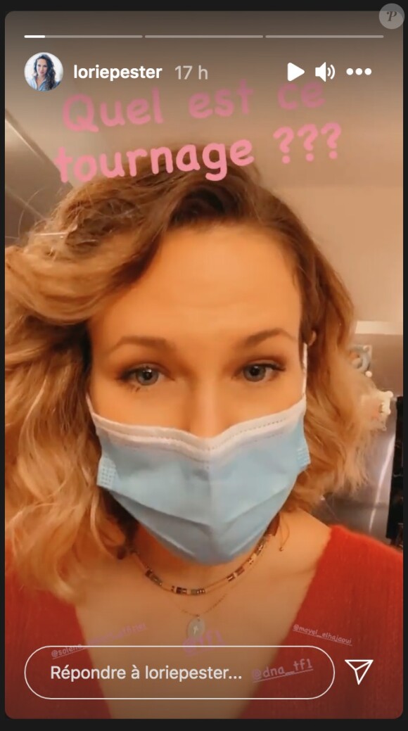 Lorie Pester de retour dans la série "Demain nous appartient". Souvenir partagé sur Instagram le 14 décembre 2020.