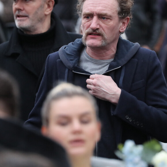 Jean-Paul Rouve - Arrivées aux obsèques de Michou en l'église Saint-Jean de Montmartre à Paris. Le 31 janvier 2020.