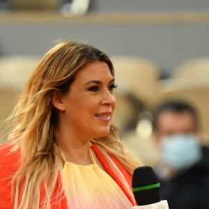 Marion Bartoli enceinte et en arc en ciel - Les internationaux de tennis de Roland Garros à Paris le 8 octobre 2020. © Chryslene Caillaud / Panoramic / Bestimage The Roland Garros tennis internationals in Paris on October 8, 2020. 