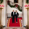 Photo officielle de la Maison Blanche pour Noël avec Donald et Melania Trump.