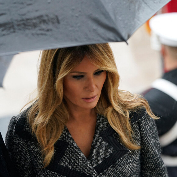Melania Trump - Le président des Etats-Unis Donald Trump lors de la journée des vétérans au cimetière d'Arlington en Virginie le 11 novembre 2020.