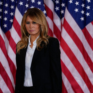 Melania Trump - Le président Donald Trump lors d'une conférence de presse à la Maison Blanche à Washington le 4 novembre 2020.