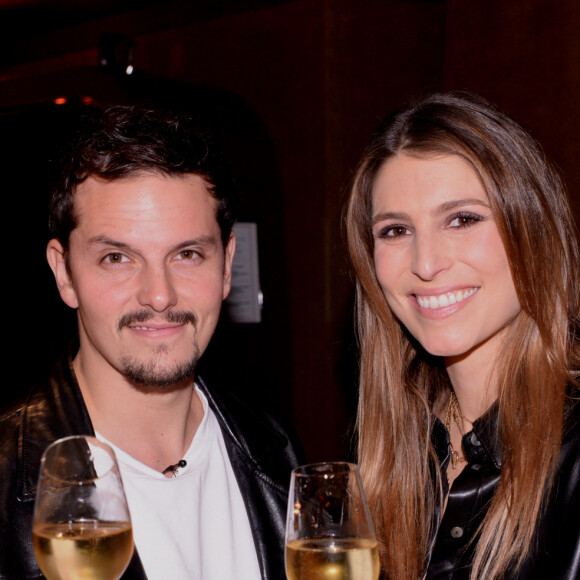 Exclusif - Juan Arbelaez et sa fiancée Laury Thilleman (Miss France 2011) - Soirée de lancement du nouveau parfum Boss "The scent absolute" à l'hôtel Mandarin Oriental à Paris le 13 novembre 2019. © Rachid Bellak/Bestimage 