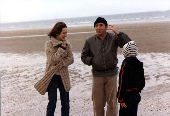 Nathalie Baye, Claude Brasseur sur le tournage du film "Monsieur papa", 1977