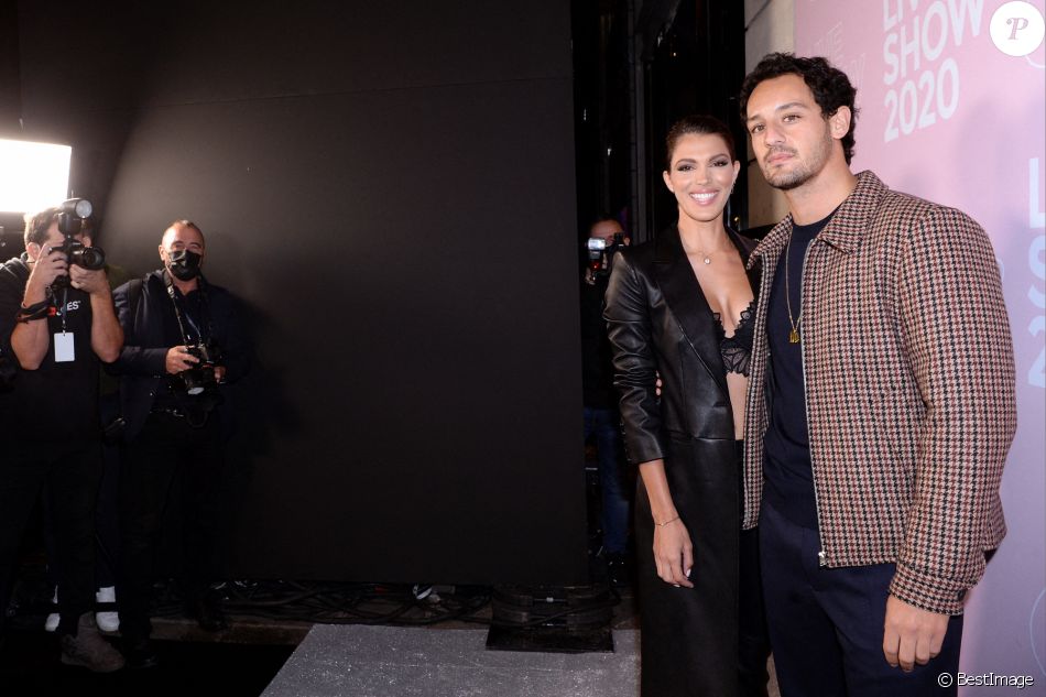 Exclusif - Iris Mittenaere et Diego El Glaoui - Photocall en marge du défilé Etam Live Show 2020 à Paris le 29 septembre 2020. © Pool Agence Bestimage