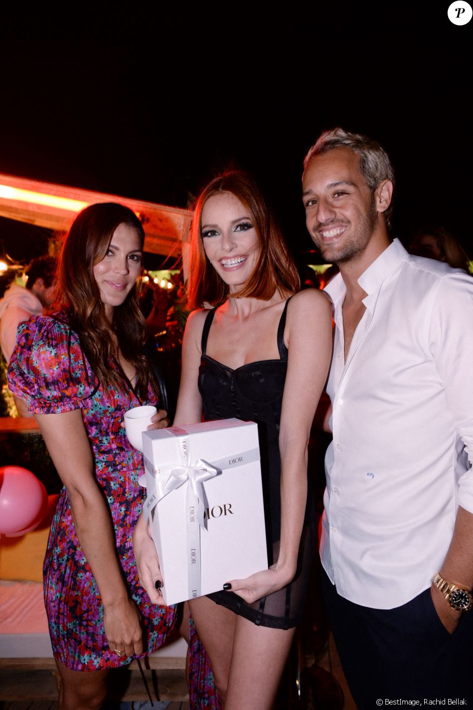 Exclusif - Iris Mittenaere (Miss France et Miss Univers 2016) avec son compagnon Diego El Glaoui et Maëva Coucke (Miss France 2018) - Maëva Coucke fête son 26ème anniversaire sur la péniche "Pastel" avec ses amis à Paris le 27 juin 2020. © Rachid Bellak/Bestimage