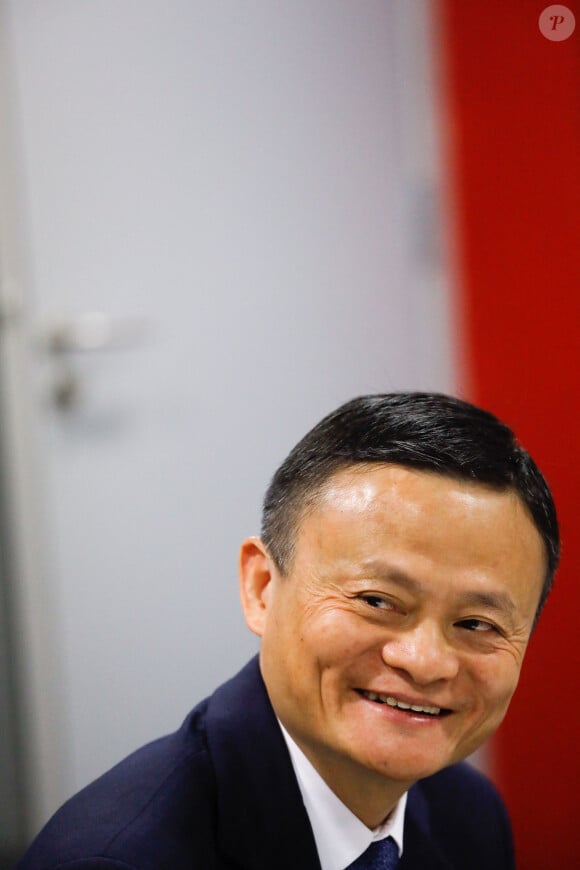 Jack Ma, PDG Alibaba - Le Président de la République, Emmanuel Macron, se rend au salon Viva Technology à Paris, le 16 mai 2019. ©Hamilton / Pool / Bestimage