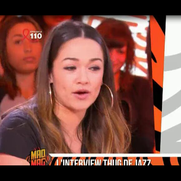 Jazz des "Anges 8" s'en prend à Nehuda, Ricardo et Sarah Fraisou dans le "Mad Mag", le 1er avril 2016, sur NRJ 12