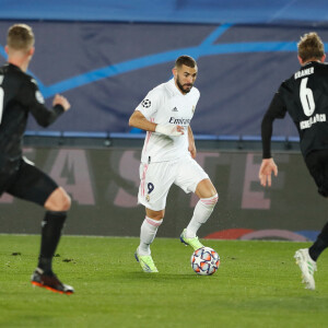 Karim Benzema lors du match de football Real Madrid CF 2-0 Borussia VfL 1900 Monchengladbach à Madrid, le 9 décembre 2020.