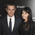 Matt Damon et sa femme Luciana Barroso - People au National Board of review gala 2015 à New York le 5 janvier 2016.