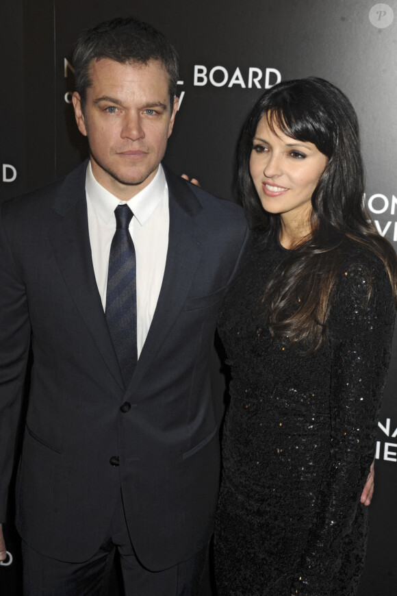 Matt Damon et sa femme Luciana Barroso - People au National Board of review gala 2015 à New York le 5 janvier 2016.