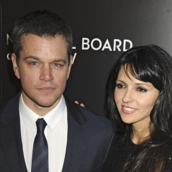 Matt Damon et sa femme Luciana Barroso - People au National Board of review gala 2015 à New York le 5 janvier 2016.