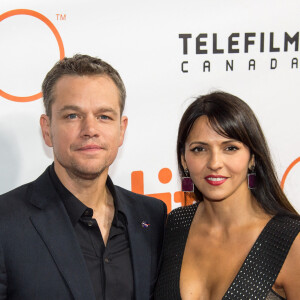 Matt Damon et sa femme Luciana Barroso - Première du film "The Martian" au Festival du film de Toronto le 11 septembre 2015.