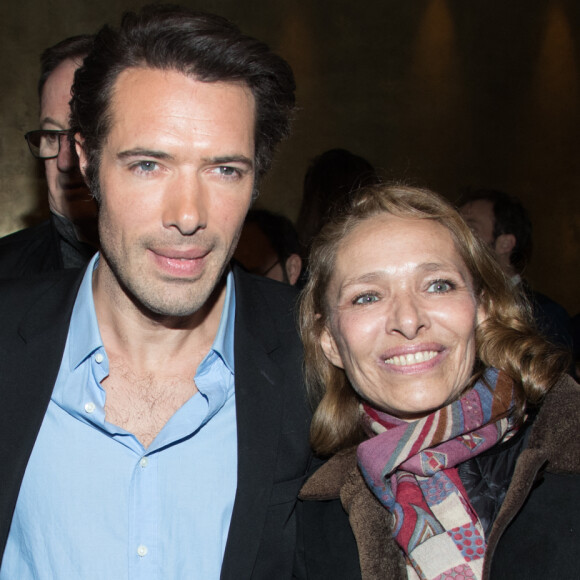 Nicolas Bedos et Guy Bedos, Joelle Bercot lors de l'avant-première du film "Monsieur & Madame Adelman" au cinéma Elysées Biarritz à Paris, France. © Cyril Moreau/Bestimage