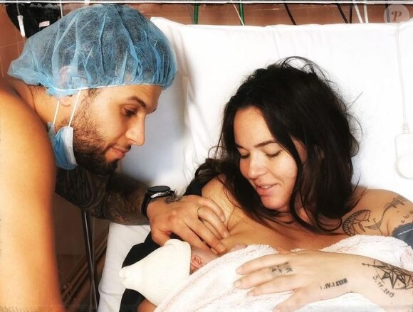 Neymar et Kelly Helard avec leur fille Lyana, décembre 2020