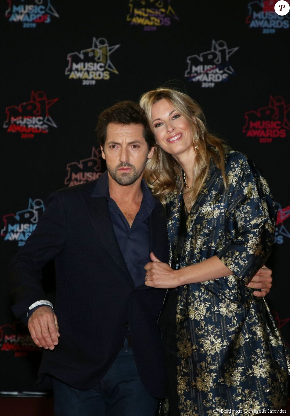 Frédéric Diefenthal et sa compagne Stéphanie - 21ème édition des NRJ Music Awards au Palais des festivals à Cannes le 9 novembre 2019. © Dominique Jacovides/Bestimage
