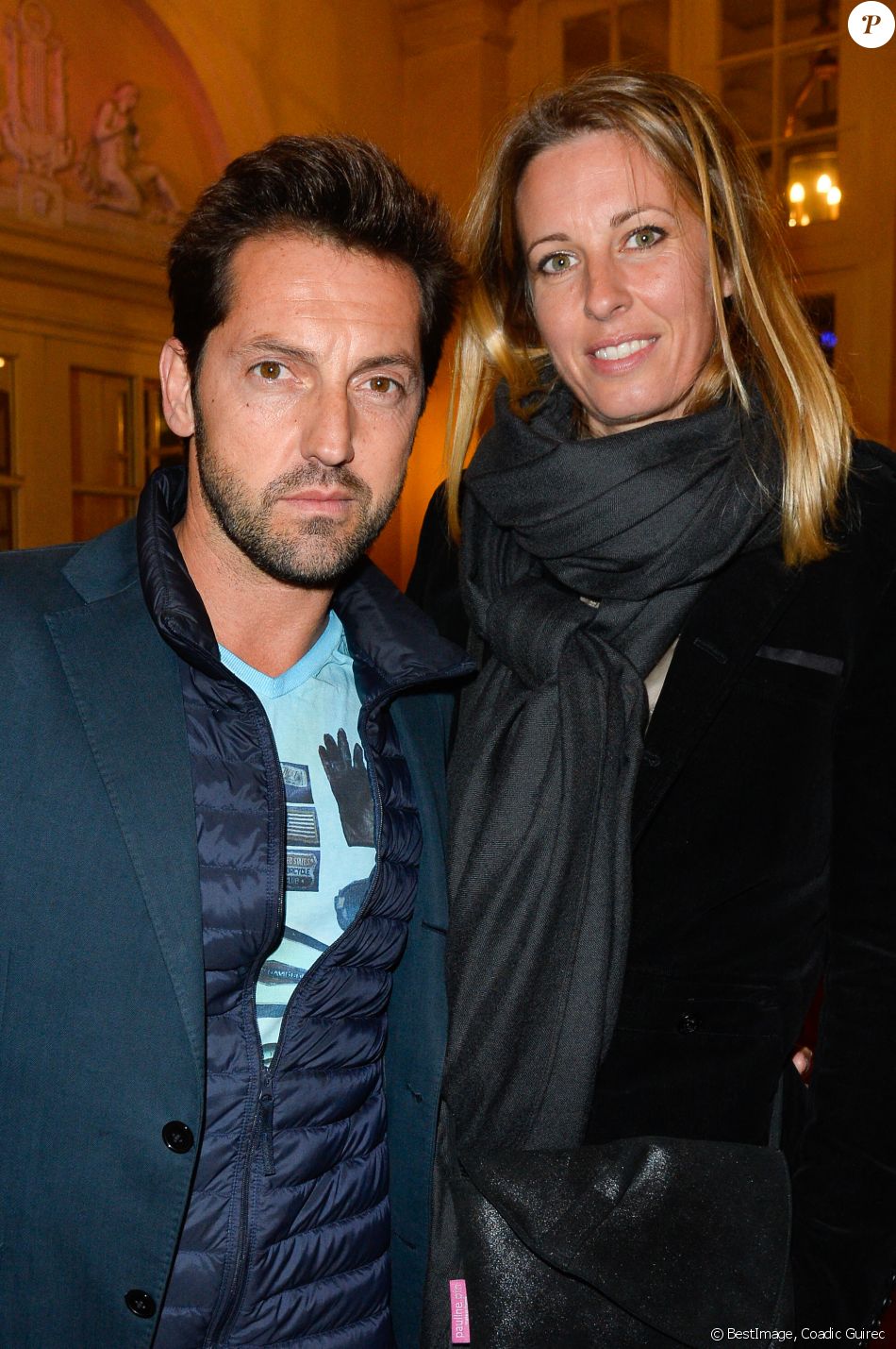 Frédéric Diefenthal et sa compagne - Générale de la pièce "A droite, à gauche" au Théâtre des Variétés à Paris le 12 octobre 2016. © Coadic Guirec/Bestimage