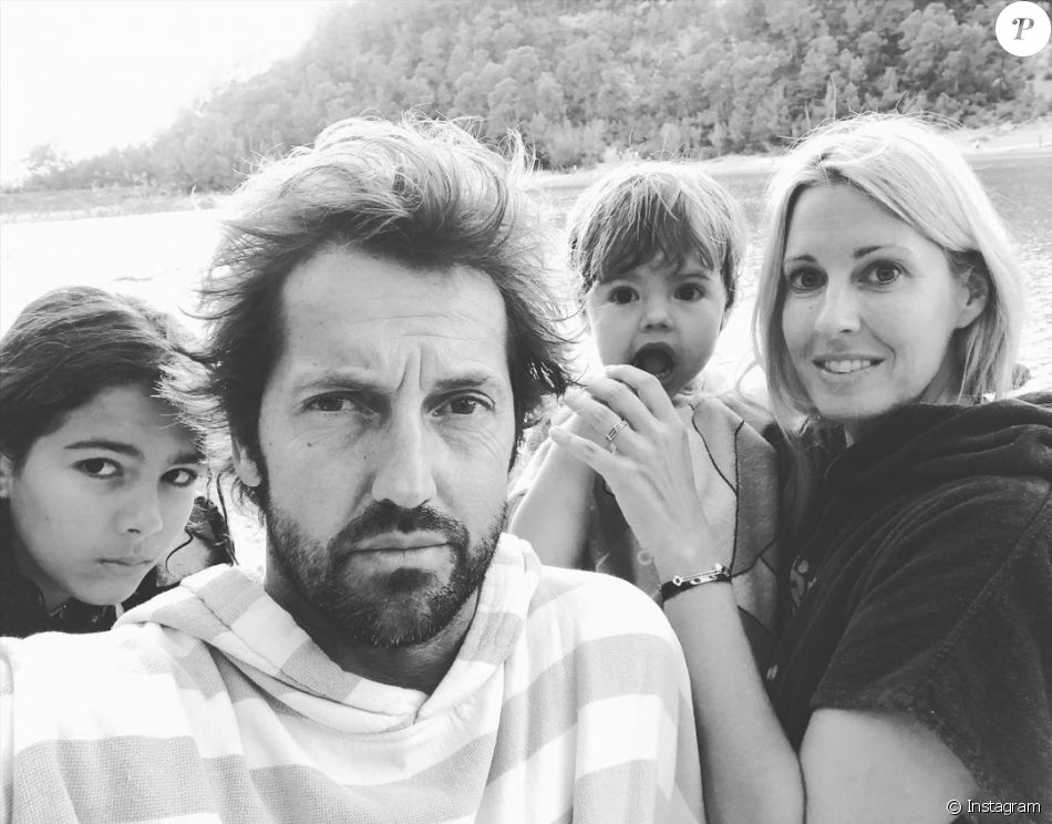 Frédéric Diefenthal avec sa compagne, sa fille et son fils, le 13 septembre 2020