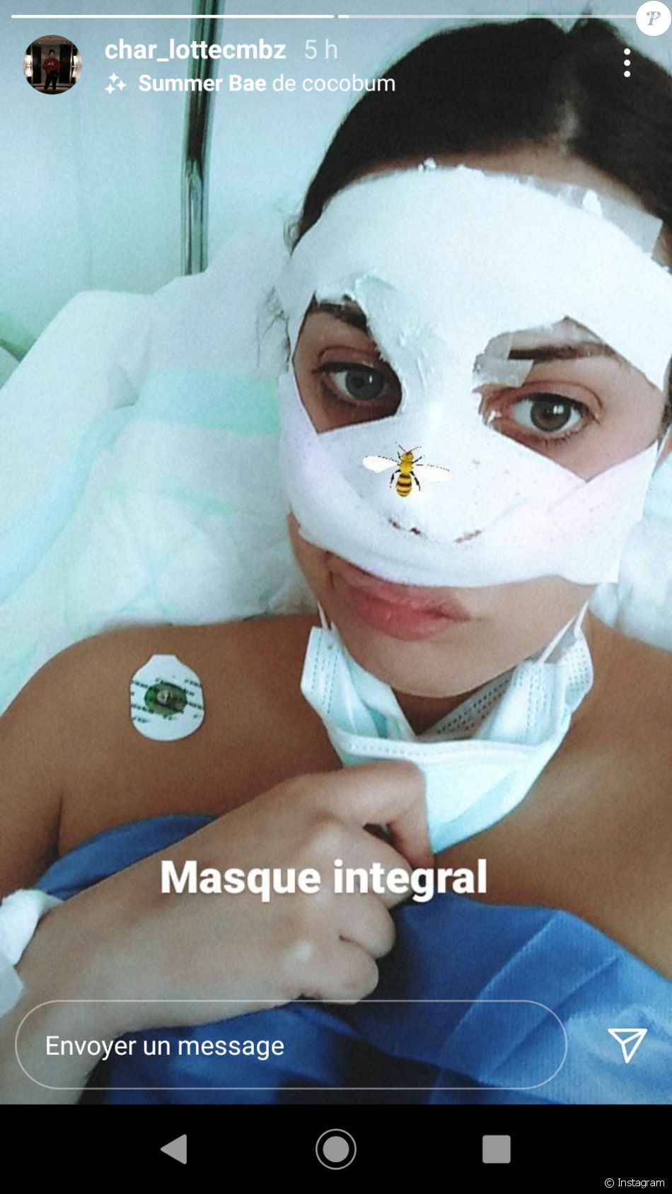 Charlotte de 'L'amour est dans le pré" à l'hôpital après une agression, le 13 janvier 2021