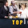 Hélène Darroze, Philippe Etchebest, Michel Sarran et Paul Pairet dans "Top Chef", émission présentée par Stéphane Rotenberg.