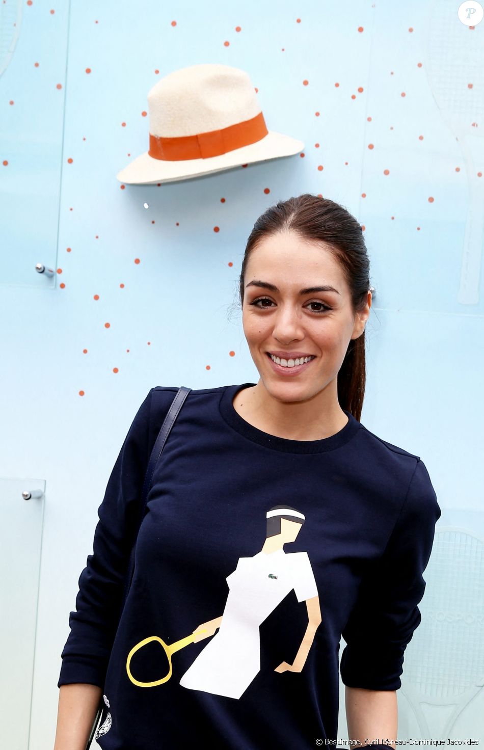 Sofia Essaïdi au village des Internationaux de Tennis de Roland Garros à Paris le 7 juin 2017 © Cyril Moreau-Dominique Jacovides/Bestimage