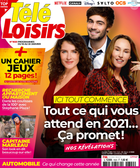 Couverture du dernier numéro de "Télé-Loisirs" paru le 11 janvier 2021