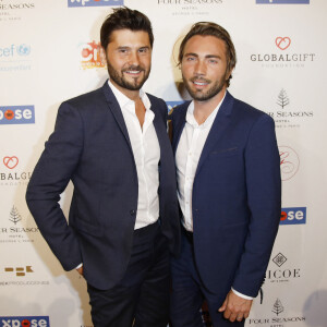 Christophe Beaugrand et son mari Ghislain Gerin au photocall de la 10ème édition du "Global Gift Gala" à l'hôtel Four Seasons George V à Paris, le 3 juin 2019. © Marc Ausset-Lacroix/Bestimage