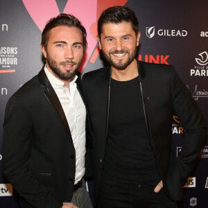 Christophe Beaugrand et son mari Ghislain Gerin lors du gala de charité le grand bal "ParAmour' à l'hôtel de ville de Paris, France, le 14 février 2019. © Denis Guignebourg/Bestimage