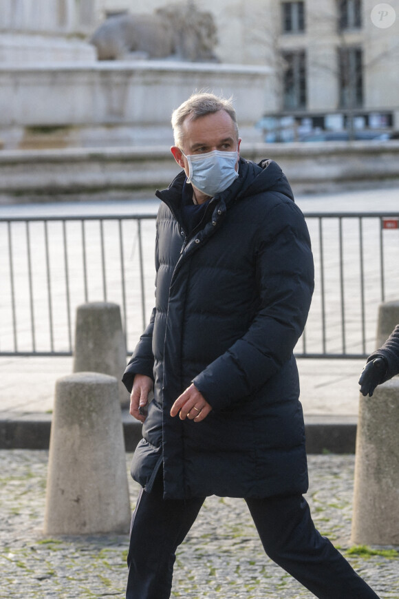 François Rugy aux obsèques de Marielle de Sarnez en l'Église Saint-Sulpice à Paris le 18 janvier 2021. ©JB Autissier / Panoramic / BestImage