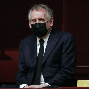 François Bayrou - Hommage à Marielle de Sarnez dans l'hémicycle - Séance de questions au gouvernement à l'assemblée nationale, Paris, le 19 janvier 2021. © Stéphane Lemouton / Bestimage