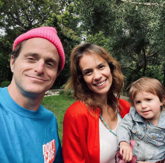 Cameron Douglas, sa compagne Vivian Thibes et leur fille Lua. Avril 2020.