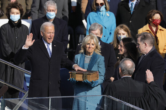 Joe Biden - Investiture de Joe Biden et Kamala Harris au Capitole, le 20 janvier 2021, à Washington.
