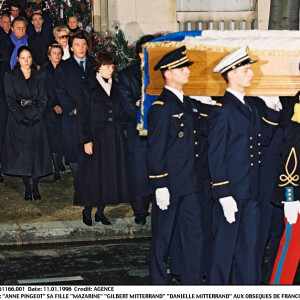 Mazarine Pingeot aux obsèques de François Mitterrand.