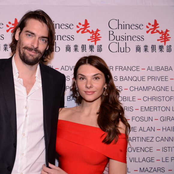 Camille Lacourt et sa compagne Alice Detollenaere (Miss Bourgogne 2010) lors du déjeuner d'affaires "Edition Spéciale Femmes" de la 5ème édition du Chinese Business Club à l'occasion de la journée internationales des droits des femmes au Pavillon Cambon Potel et Chabot, à Paris, France, le 9 mars 2020. © Rachid Bellak/Bestimage 