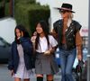 Exclusif - Laeticia Hallyday et ses filles Jade et Joy font du shopping à Santa Monica.
