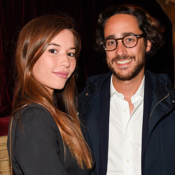 Thomas Hollande et sa compagne Emilie Broussouloux à la générale de la pièce "La Vraie Vie" au théâtre Edouard 7 à Paris. © Guirec Coadic/Bestimage 