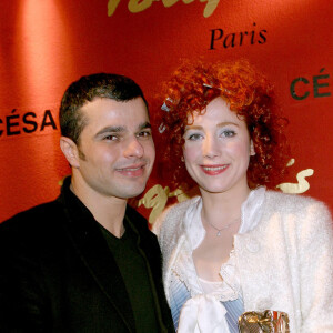 Julie Depardieu et Laurent Korcia aux César en 2004 à Paris. 