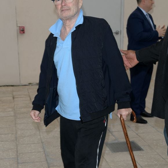 Phil Collins inaugure la bijouterie "Orianne Collins", du nom de son ex-femme Orianne, avec qui il est a nouveau en couple. Miami. Le 10 mai 2018.