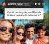 Delphine Tellier évoque son rôle de belle-mère avec les enfants de Jean-Pascal Lacoste et des relations avec leur mère  - Instagram, 28 janvier 2021