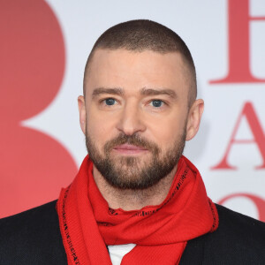 Justin Timberlake lors de la soirée des 38ème Brit Awards à l'O2 Arena à Londres le 21 février 2018. 