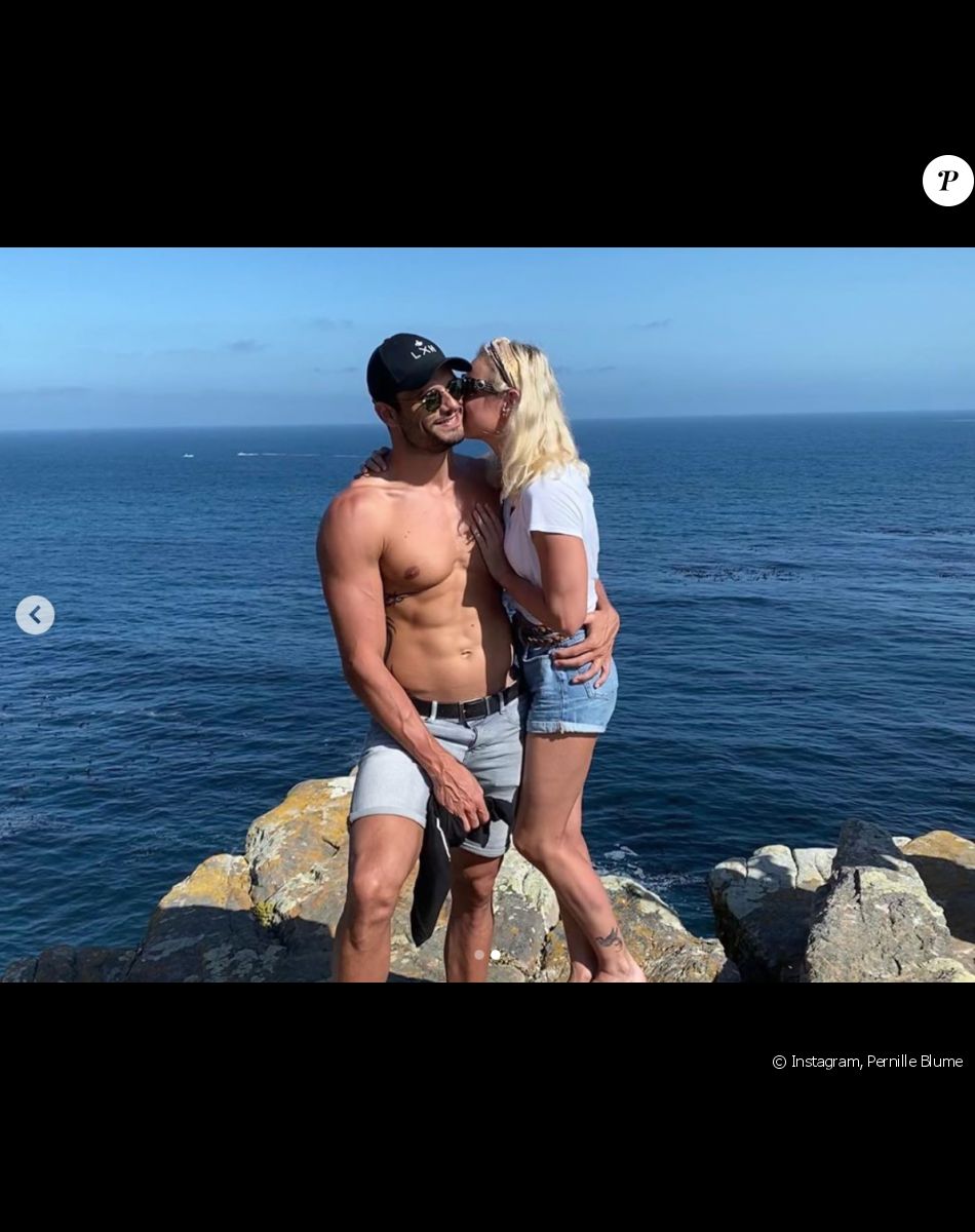Florent Manaudou et sa petite-amie Pernille Blume. Août 2020.
