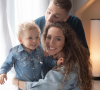 Lucas Digne, son épouse Tiziri Digne enceinte et leur fils Isaho (21 mois). Janvier 2021.