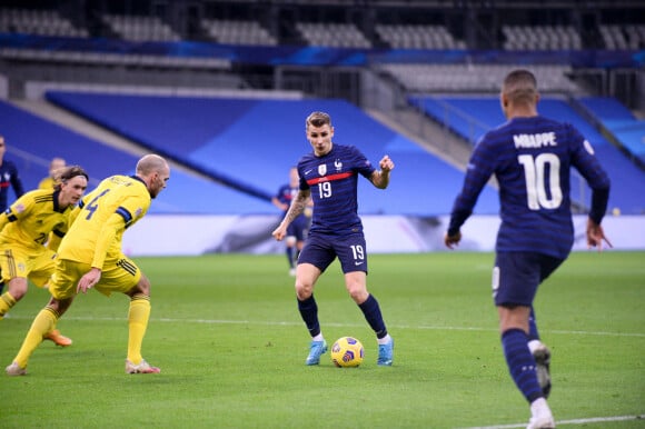 Lucas Digne lors du match France - Suède au Stade de France. Le 17 novembre 2020.
