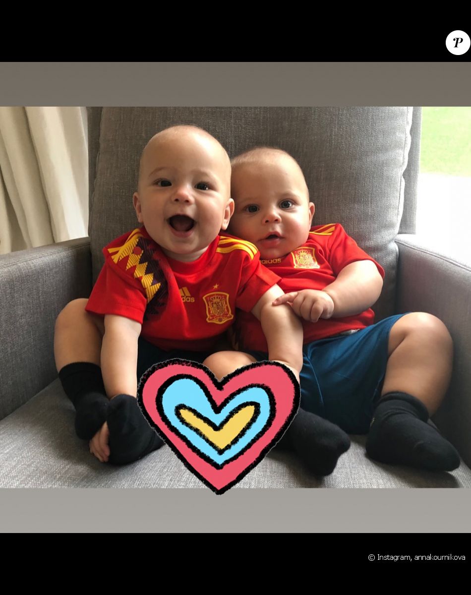 Rare photo des jumeaux d'Anna Kournikova et Enrique Iglesias sur Instagram, à l'été 2018.
