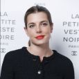 Charlotte Casiraghi - Portrait au Photocall du vernissage de l'exposition 'La Petite Veste Noire' (The Little Black Jackett), photographies de Karl Lagerfeld au Grand Palais à Paris.