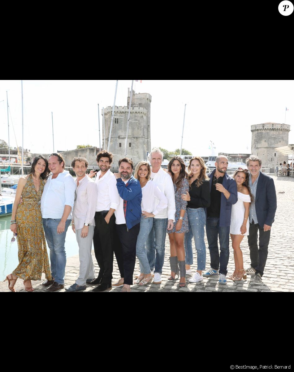 Maelle Mietton, Christophe Favre, guest, Folco Marchi, Alban Aumard, Jennifer Dubourg-Bracconi, Yvon Back, Naima Rodric, Melanie Maudran, Moise Santamaria, Marthe Fieschi, Fred Bianconi - Photocall de la série "Un si grand soleil" lors de la 21ème édition du Festival de la Fiction TV de la Rochelle. Le 14 septembre 2019 © Patrick Bernard / Bestimage