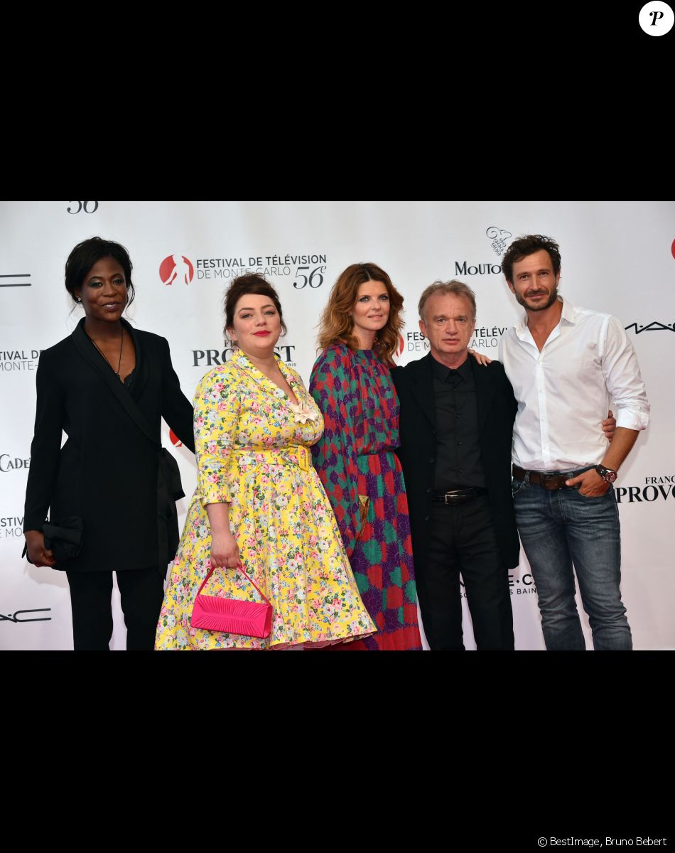 Jessy Ugolin, Emilie Gavois-Kahn, Gwendoline Hamon, Dominique Pinon et Alexandre Varga - Cérémonie d'ouverture du 56ème Festival de télévision de Monte-Carlo, le 12 juin 2016. © Bruno Bebert/Bestimage