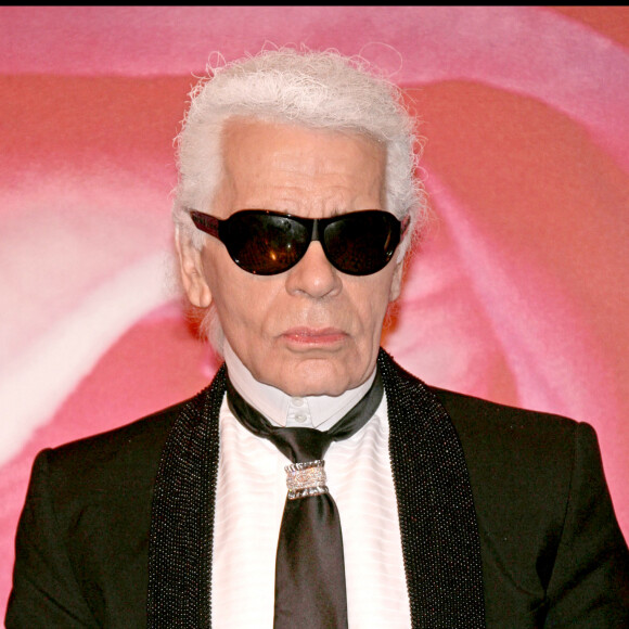 Karl Lagerfeld arrive au Bal de la rose de Monaco. Le 29 mars 2008.