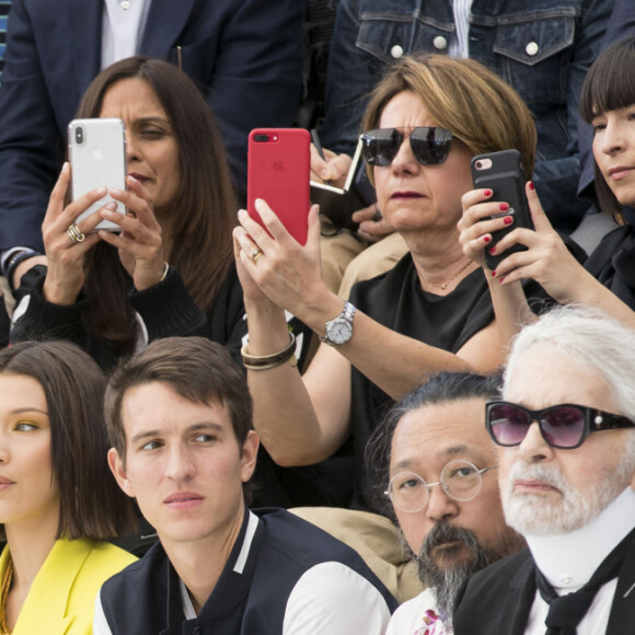 Bella Hadid, Alexandre Arnault, Murakami, Karl Lagerfeld - People au défilé de mode Dior Homme collection Printemps-Eté 2019 à la Garde Républicaine lors de la fashion week à Paris, le 23 juin 2018. © Olivier Borde/Bestimage