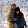 Emmanuelle Rivassoux et son mari Gilles Luka à la montagne, en janvier 2021